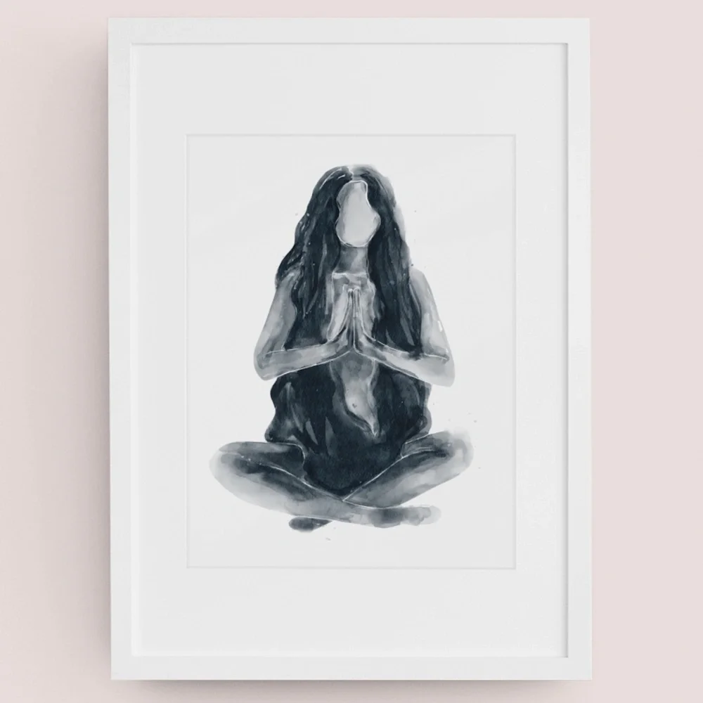 Watercolor Abstract Nude Woman Portrait Print Poster Unframed - Picture 7 of 9